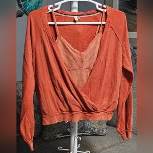 Anthropologie Pilcro Washed Sweatshirt Set Sz Small